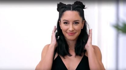 Post-Workout Hairstyle: Braided Space Buns
