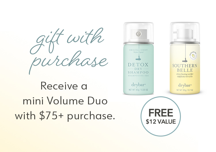 Gift with Purchase. Receive a mini Volume Duo with $75+ purchase. Free.  $12 Value